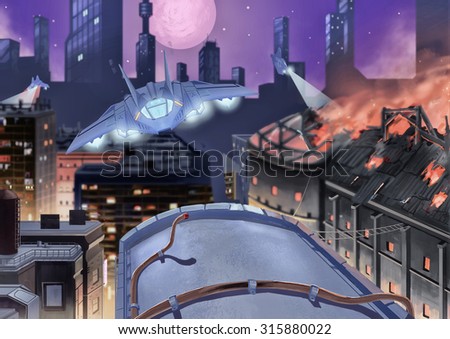 Royalty Free Stock Illustration Of Illustration Occupied City On