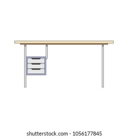 Illustration of an office table