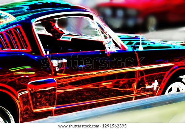 illustration of an old car, drawing of a classic\
vehicle, vintage\
poster