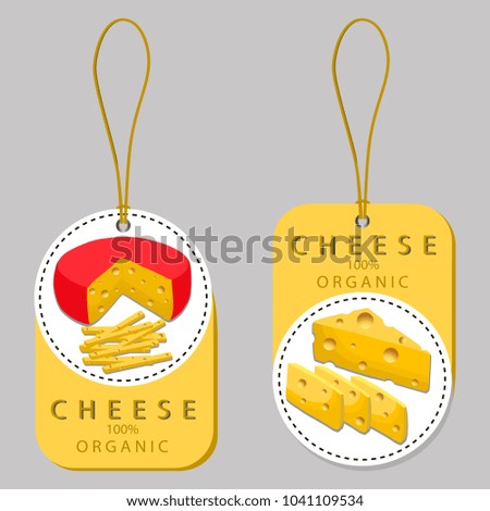 Similar – Image, Stock Photo Different types of cheeses isolated on white background