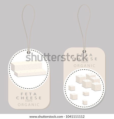 Similar – Image, Stock Photo Different types of cheeses isolated on white background