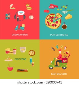 Illustration of online food shopping - Powered by Shutterstock