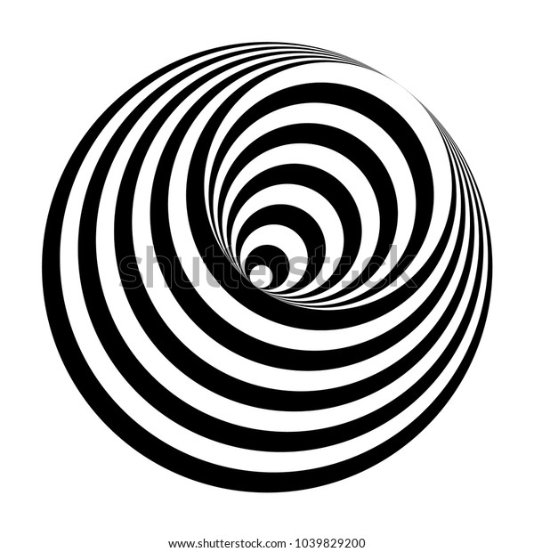 Illustration Optical Illusion Black White Circles Stock Illustration ...