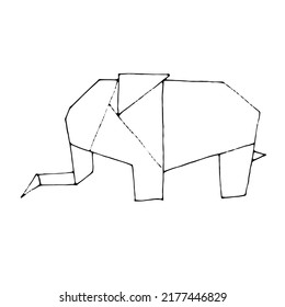 Illustration Origami Paper Beast Clipart Elephant Stock Illustration ...