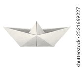 Illustration of origami paper boat