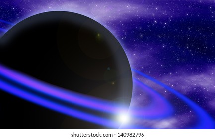 Illustration of an outer space scenario (Elements of this image furnished by NASA)