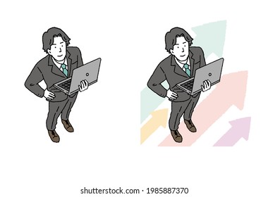 スーツ 男性 俯瞰 のイラスト素材 画像 ベクター画像 Shutterstock