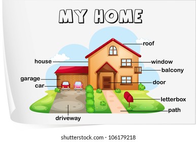 illustration parts house stock illustration 106179218 shutterstock