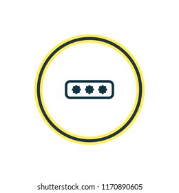 Illustration Of Password Icon Line. Beautiful Memory Element Also Can Be Used As Parole Icon Element.