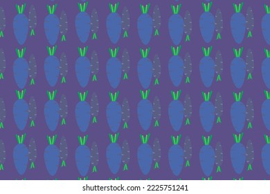 illustration pattern of carrot on violet background.