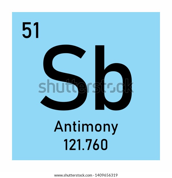 Illustration Periodic Table Antimony Chemical Symbol Stock Illustration ...