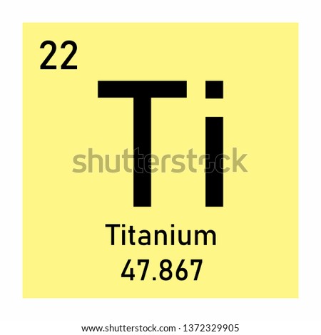 Illustration of Periodic table element Titanium icon on white background