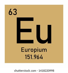 Europium Chemical Element Periodic Table Science Stock Illustration ...