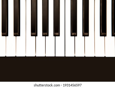 Illustration Piano Keyboard Black Stripe Copy Stock Illustration ...