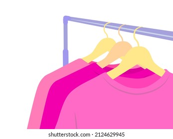 Illustration With Pink T-shirts. Wallpaper Pink Shirt Day.