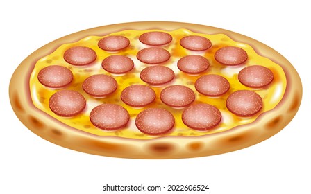 Illustration of pizza. White background. - Powered by Shutterstock