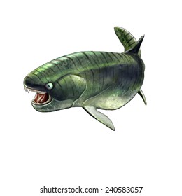 Illustration Of A Placoderm Dukleosteus