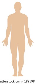 Illustration Of A Plain Human Body Outline
