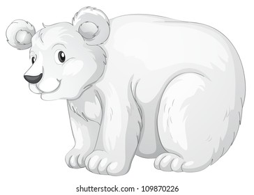 Illustration Polar Bear On White Background Stock Illustration ...