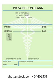 vector prescription form customize necessary stock vector royalty blank prescription form