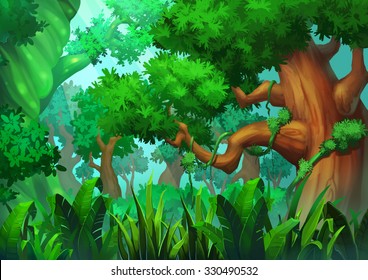 Images Of Cartoon Jungle Theme Wallpaper