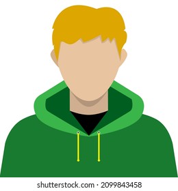 Illustration Profile Icon, Avatar Inhabitant, Male Green Jacket