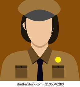 Illustration Profile Icon, Avatar Sheriff, Female