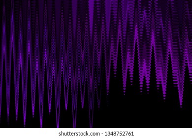 Illustration Purple And Black High Tech Vibes Abstract Background - Audio Sound Waves Desktop - Graphic Design Screen Saver - Dark And Light