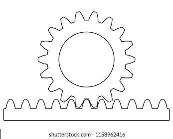 Illustration Of The Rack Pinion Gear Transmission