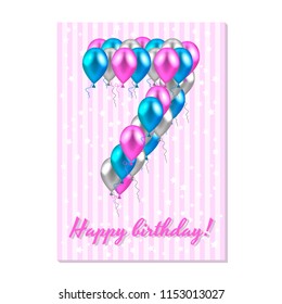 Vector Illustration Realistic Colored Balloons On: เวกเตอร์สต็อก (ปลอด