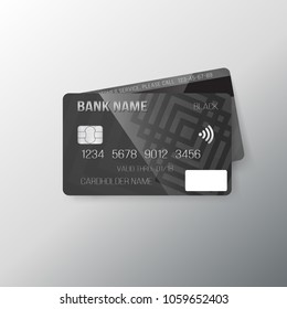 Illustration Realistic Credit Card Template Stock Illustration ...