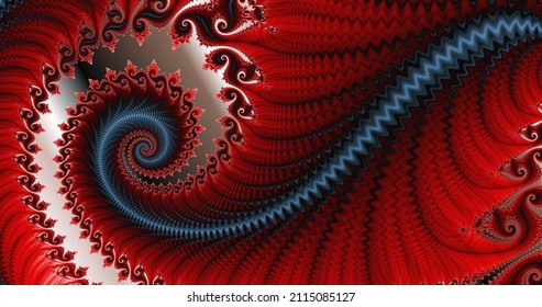 An Illustration Of A Red Fern Abstract Fractal Background Graphic