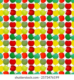 Illustration of Repeat Patterns
Illustration of seamless pattern
fruit in watercolors, 
Illustration of apples ,
fruit illustration material