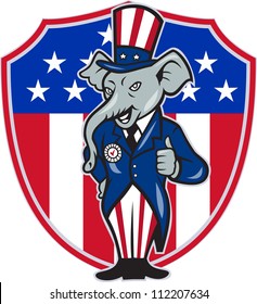 Illustration Republican Elephant Mascot Republican Wearing Stock Vector ...