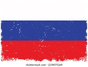 Illustration Of Russia Grunge Flag