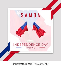 Illustration Samoan Independence Day Celebration Flag Stock ...