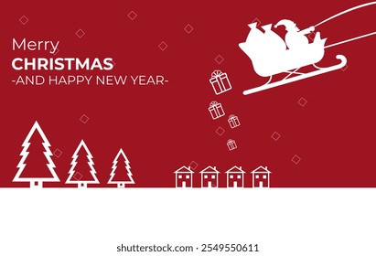 Illustration Santa Claus gives gifts to children - Powered by Shutterstock