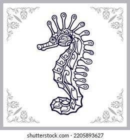 tribal seahorse drawing