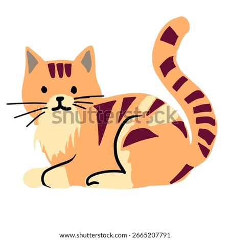 Illustration of seamless pattern background of cartoon cat, fabric pattern, paper pattern, wallpaper pattern.
