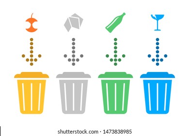 Illustration separate recycling. on white background