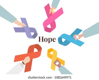 Illustration set of awareness ribbons - Powered by Shutterstock