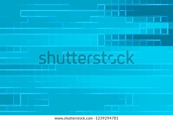 Illustration Shiny Bright Blue Light Neon Stock Illustration