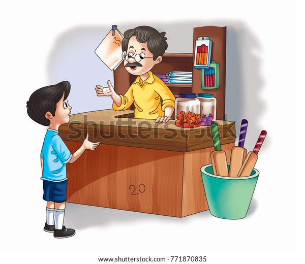 illustration shopkeeper boy talking stock illustration 771870835 https www shutterstock com image illustration illustration shopkeeper boy talking 771870835