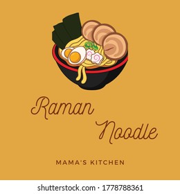 Illustration Shows The Raman Noodle Logo.