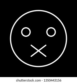 Illustration Silent Emoji Icon Stock Illustration 1350443156 | Shutterstock