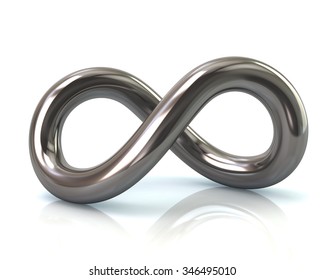 Illustration of silver infinity symbol