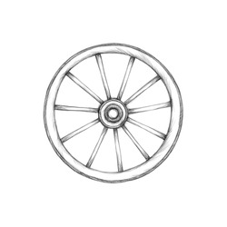 Illustration Of A Simple Wagon Wheel