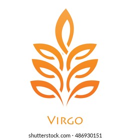 Illustration of Simplistic Lines Virgo Zodiac Star Sign isolated on a white background