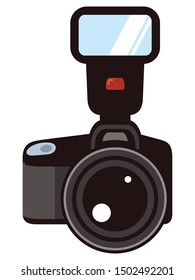 Illustration of single lens reflex camera
