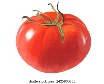 An illustration of a single tomato. - Powered by Shutterstock